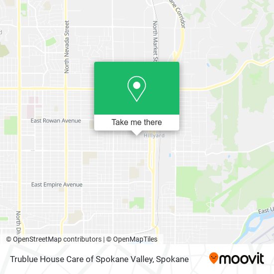 Trublue House Care of Spokane Valley map