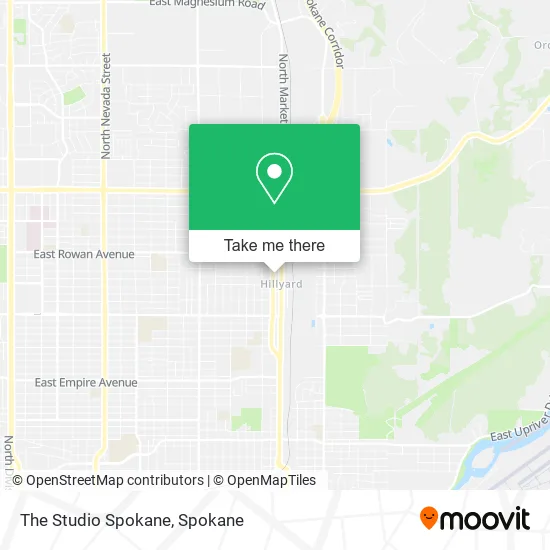 The Studio Spokane map