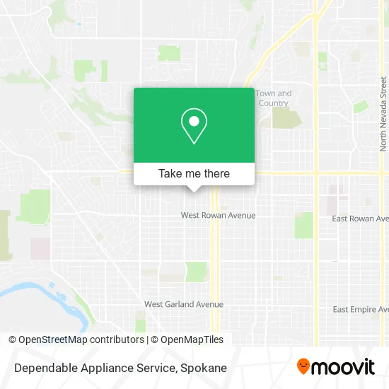 Dependable Appliance Service map