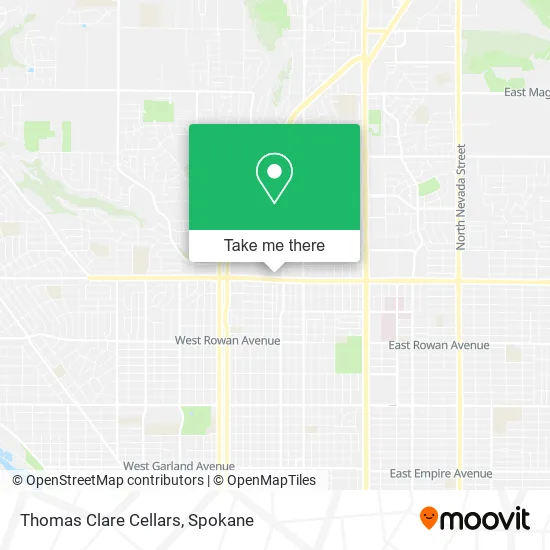 Thomas Clare Cellars map