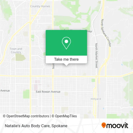 Natalie's Auto Body Care map