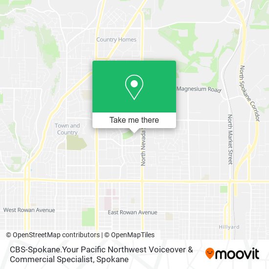 CBS-Spokane.Your Pacific Northwest Voiceover & Commercial Specialist map