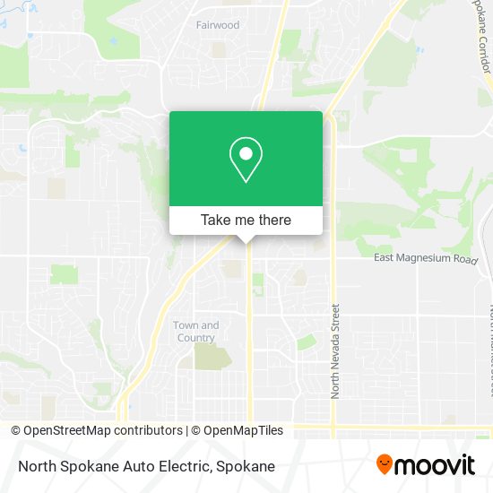 North Spokane Auto Electric map