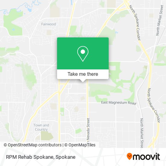 RPM Rehab Spokane map