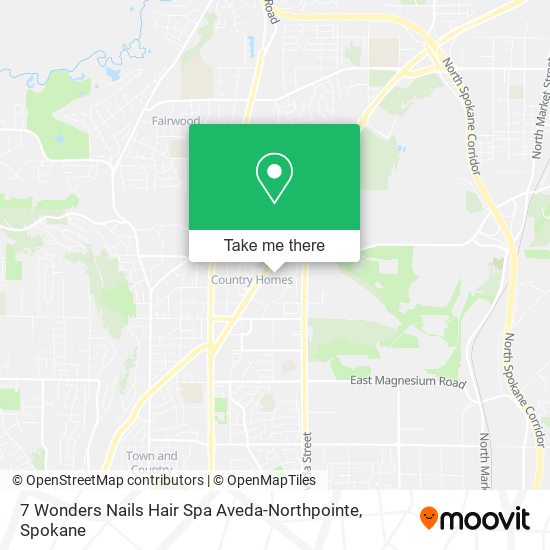 Mapa de 7 Wonders Nails Hair Spa Aveda-Northpointe