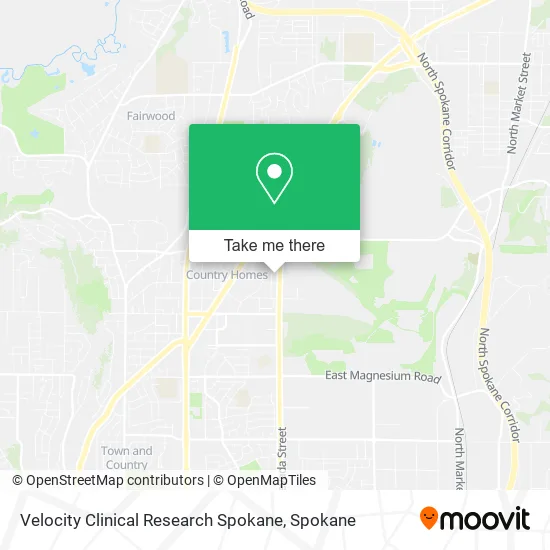 Velocity Clinical Research Spokane map