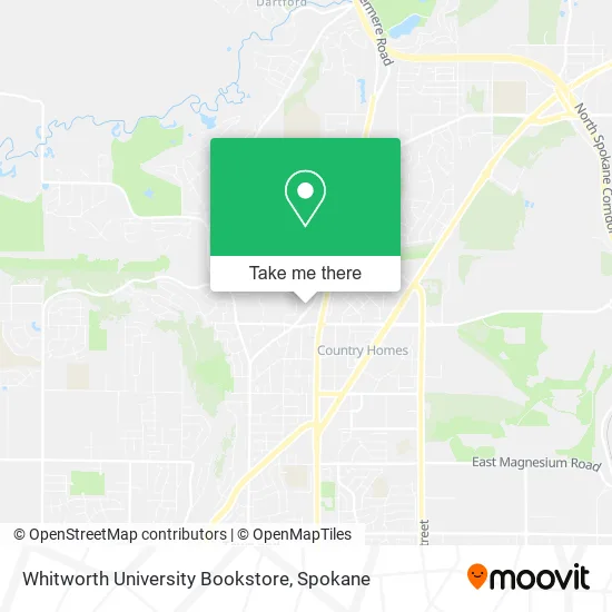 Whitworth University Bookstore map