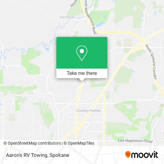 Aaron's RV Towing map