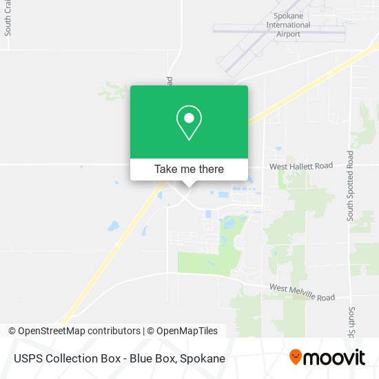 Mapa de USPS Collection Box - Blue Box