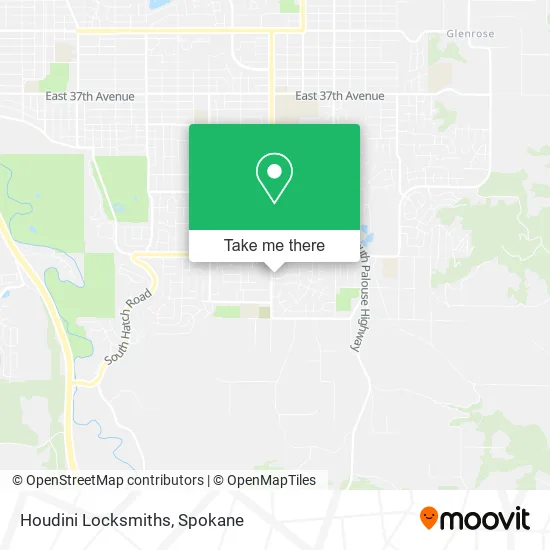 Houdini Locksmiths map