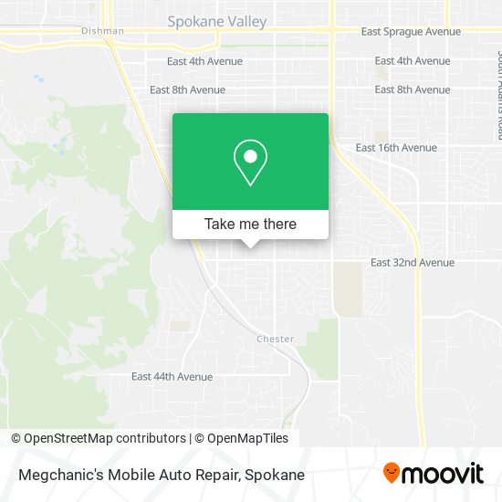Megchanic's Mobile Auto Repair map