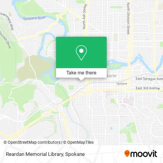 Reardan Memorial Library map