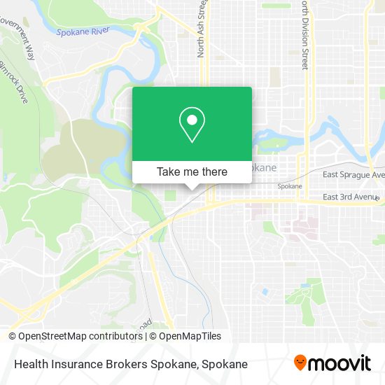 Health Insurance Brokers Spokane map