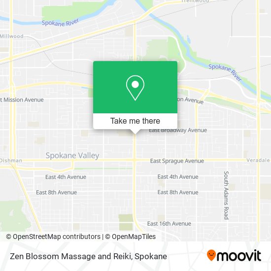 Zen Blossom Massage and Reiki map