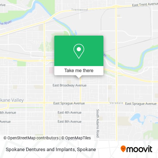 Mapa de Spokane Dentures and Implants