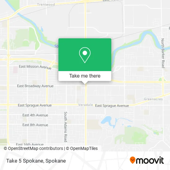 Take 5 Spokane map
