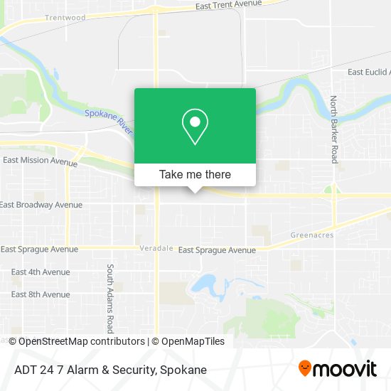 Mapa de ADT 24 7 Alarm & Security