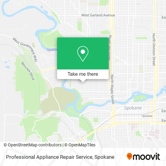Professional Appliance Repair Service map