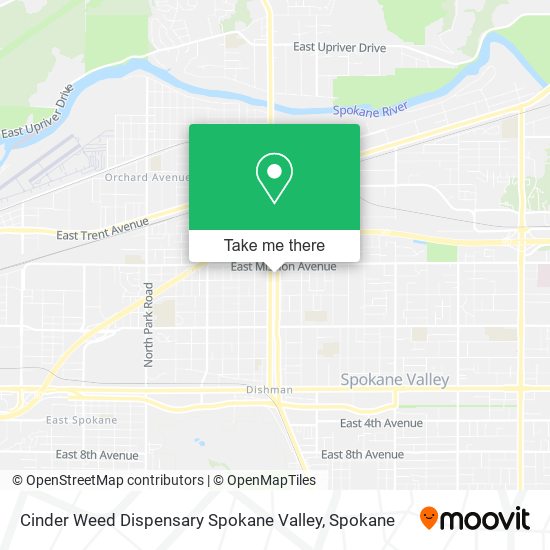 Cinder Weed Dispensary Spokane Valley map