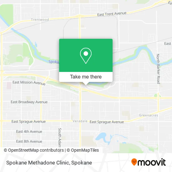 Mapa de Spokane Methadone Clinic