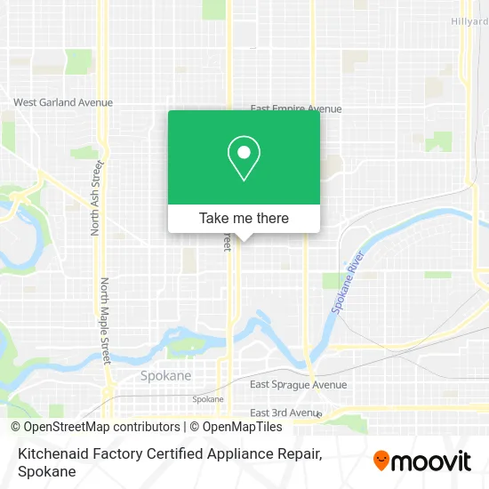 Kitchenaid Factory Certified Appliance Repair map
