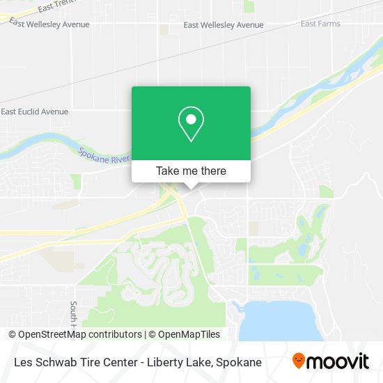 Mapa de Les Schwab Tire Center - Liberty Lake