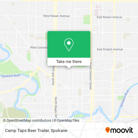 Camp Taps Beer Trailer map