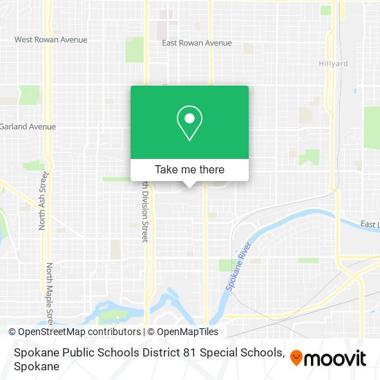 Mapa de Spokane Public Schools District 81 Special Schools