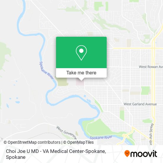 Mapa de Choi Joe U MD - VA Medical Center-Spokane