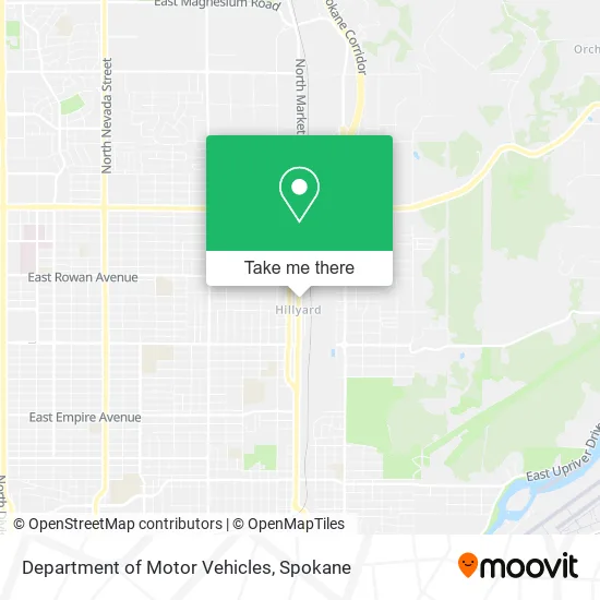 Department of Motor Vehicles map