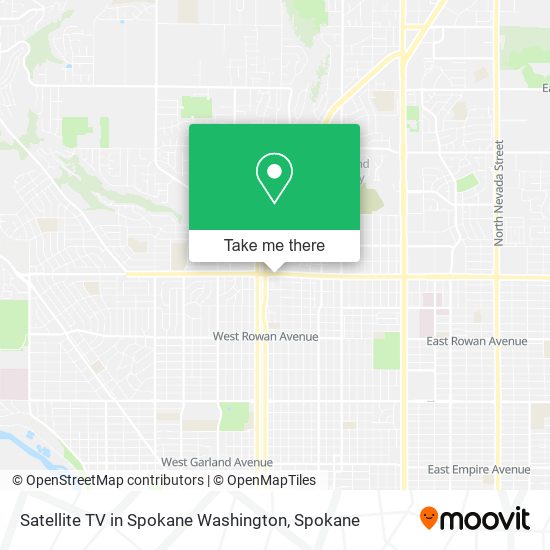 Satellite TV in Spokane Washington map