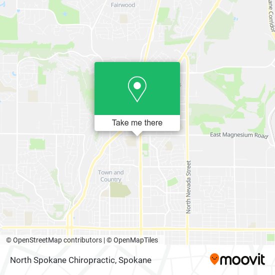 North Spokane Chiropractic map