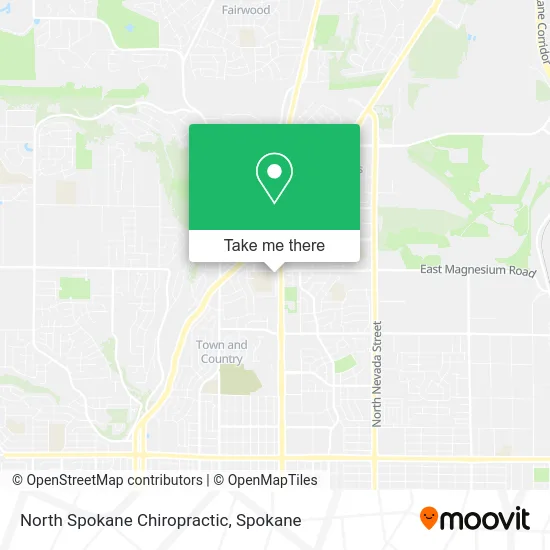 North Spokane Chiropractic map