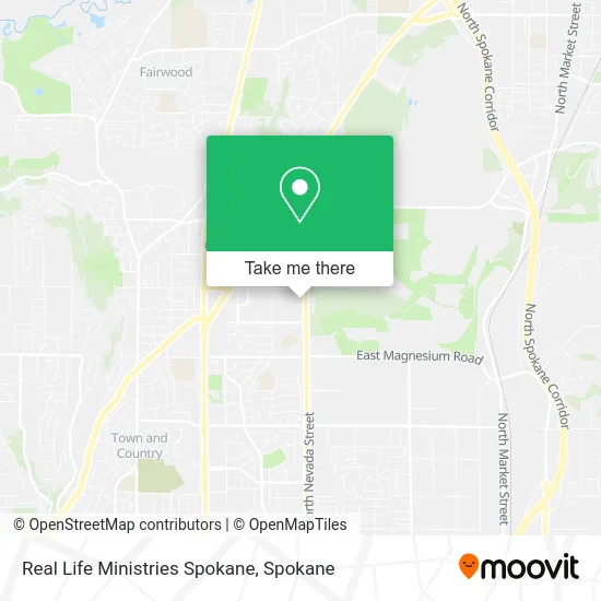 Real Life Ministries Spokane map
