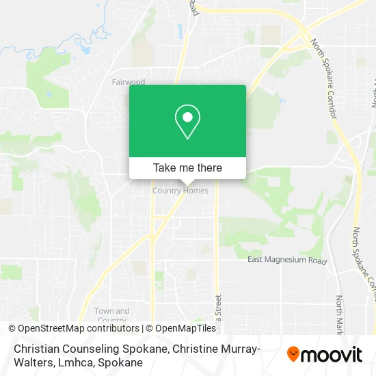 Mapa de Christian Counseling Spokane, Christine Murray-Walters, Lmhca
