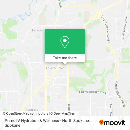 Mapa de Prime IV Hydration & Wellness - North Spokane