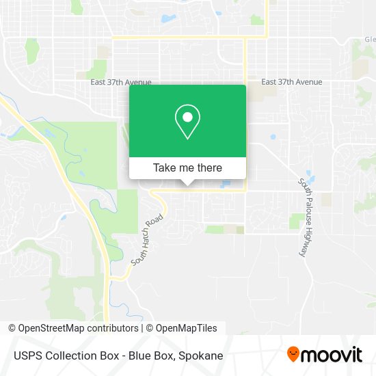 USPS Collection Box - Blue Box map