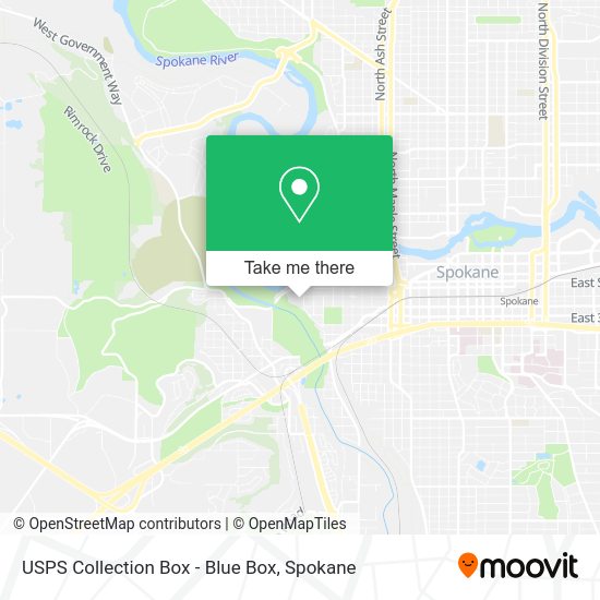 USPS Collection Box - Blue Box map