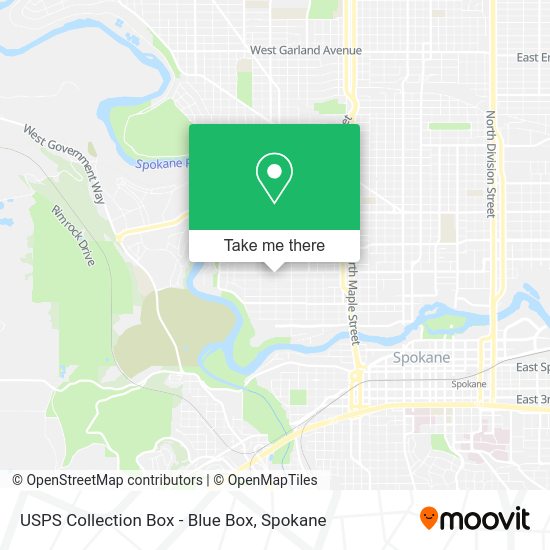 USPS Collection Box - Blue Box map