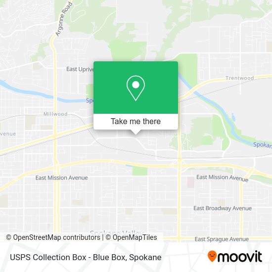 USPS Collection Box - Blue Box map
