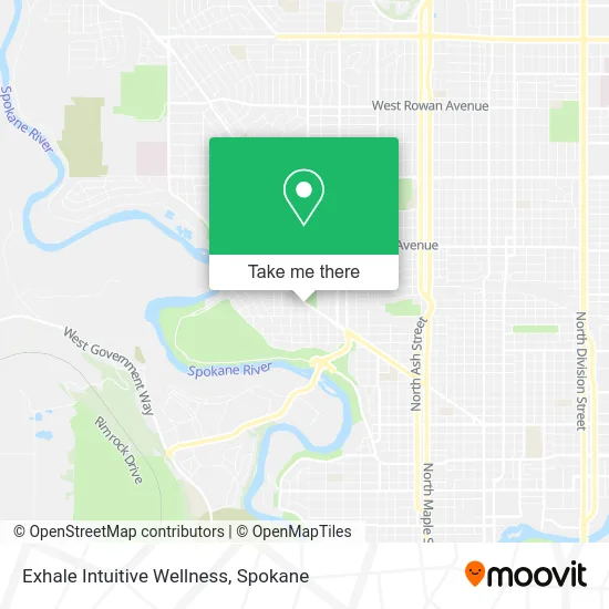 Mapa de Exhale Intuitive Wellness