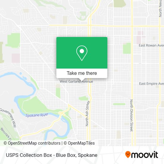 USPS Collection Box - Blue Box map
