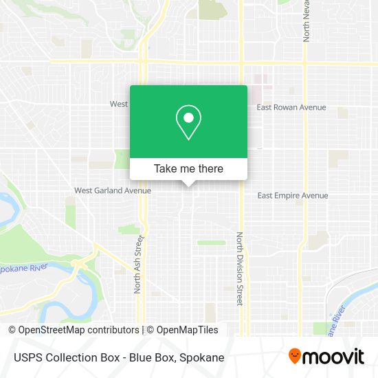 USPS Collection Box - Blue Box map