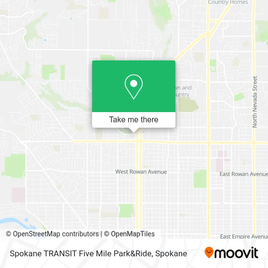 Mapa de Spokane TRANSIT Five Mile Park&Ride