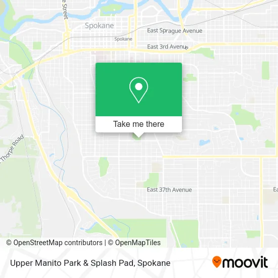 Upper Manito Park & Splash Pad map