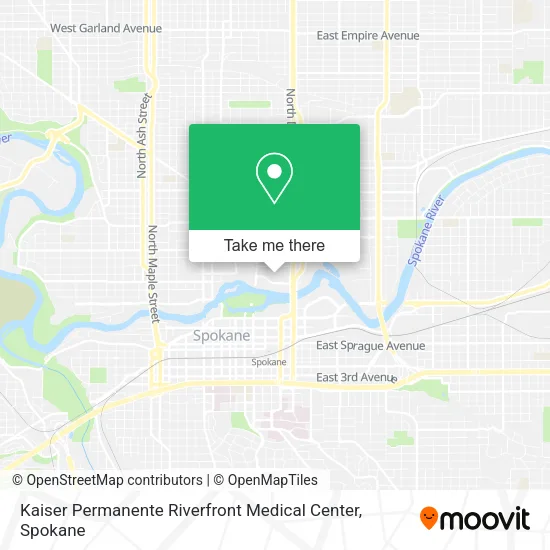 Mapa de Kaiser Permanente Riverfront Medical Center