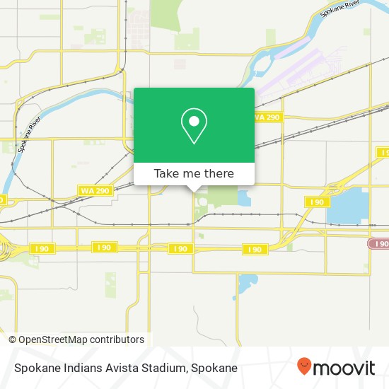 Spokane Indians Avista Stadium map