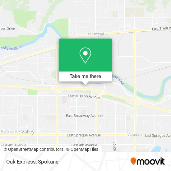 Oak Express map