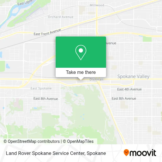 Land Rover Spokane Service Center map