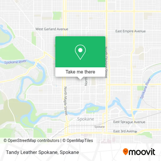 Tandy Leather Spokane map